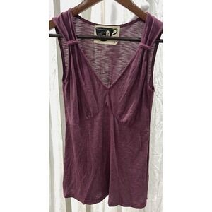 Vintage Womens Babydoll Top Size S Y2K Purple Fairy Grunge Whimsygoth Preppy 90s